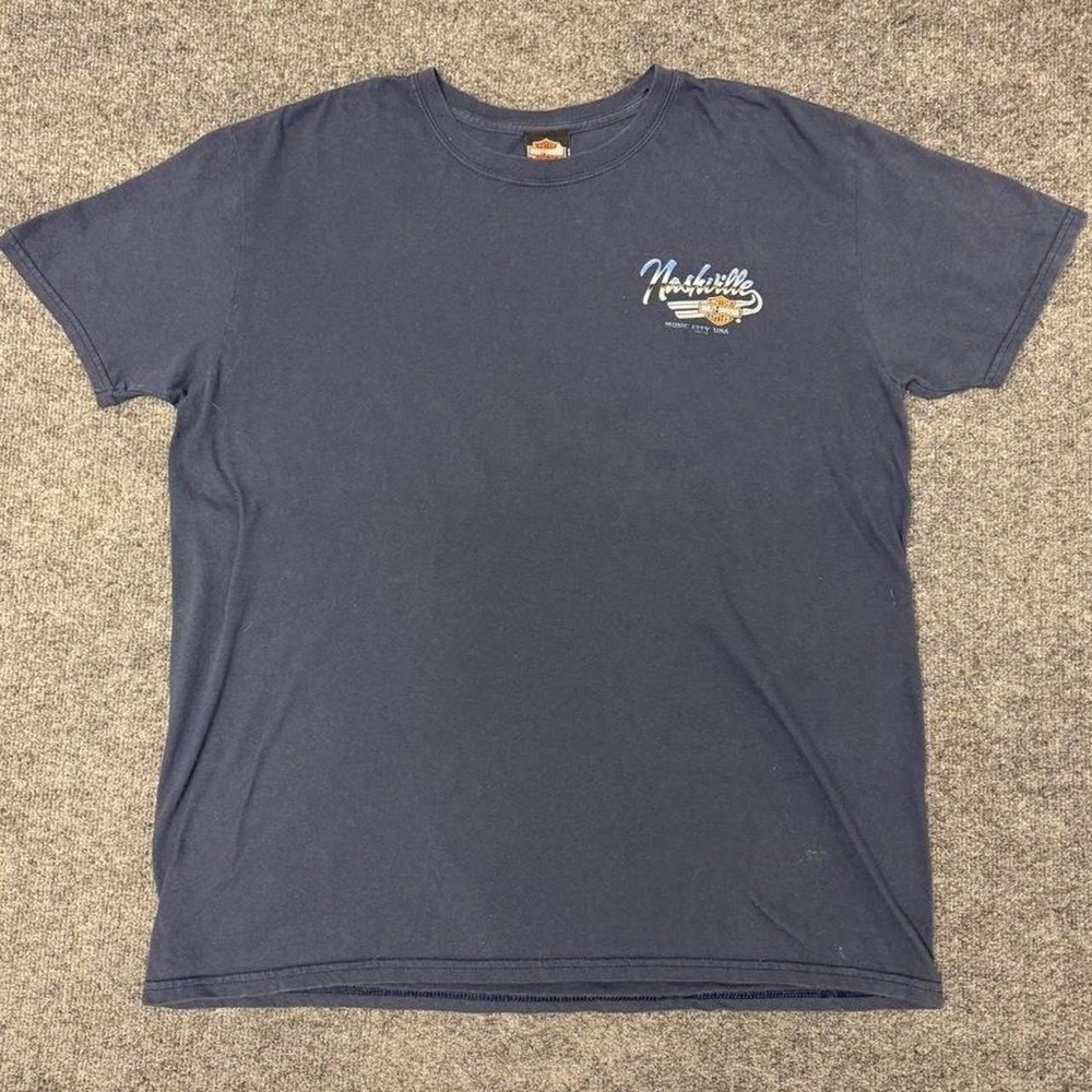 Harley Davidson Boswells Music City Nashville TN T-Shirt Mens XL Navy Blue